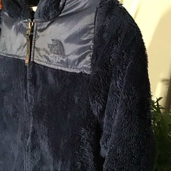 THE NORTH FACE BIG GIRL ‘OSO’ FLEECE LOVED MONTAGUE BLUE SIGNATURE ZIP UP HOODIE - Picture 4 of 12